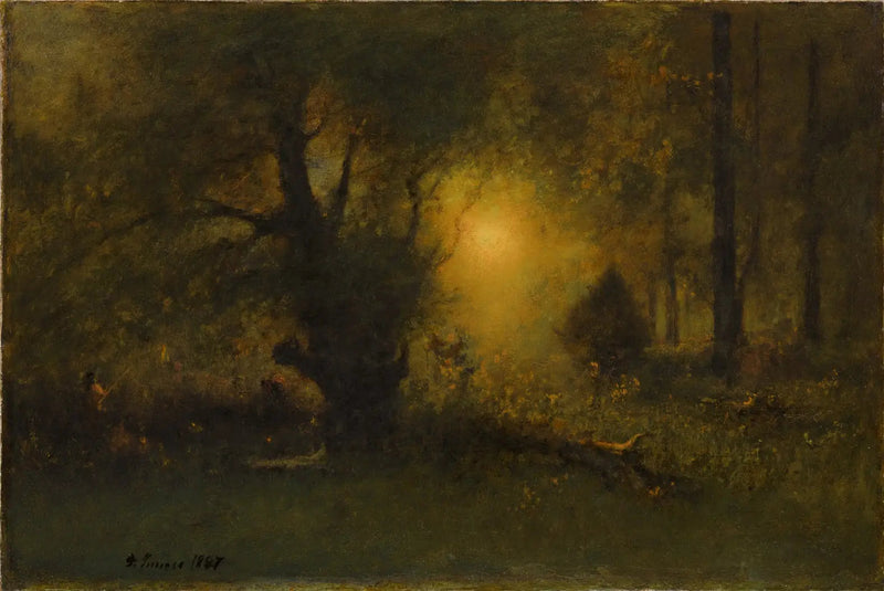 Wschód słońca w lesie - George Inness