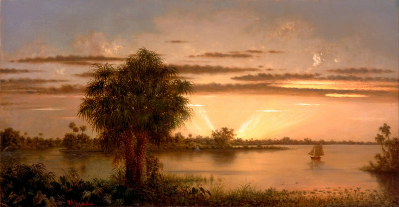 Wschód słońca na Florydzie - Martin Johnson Heade