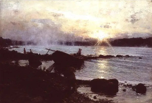 Wschód słońca nad Dźwiną Zachodnią - Ilya Repin