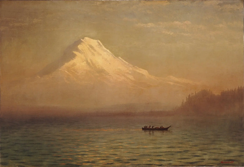 Wschód słońca nad górą Tacoma - Albert Bierstadt