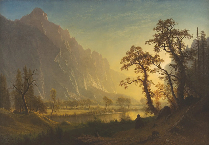 Wschód słońca, dolina Yosemite - Albert Bierstadt