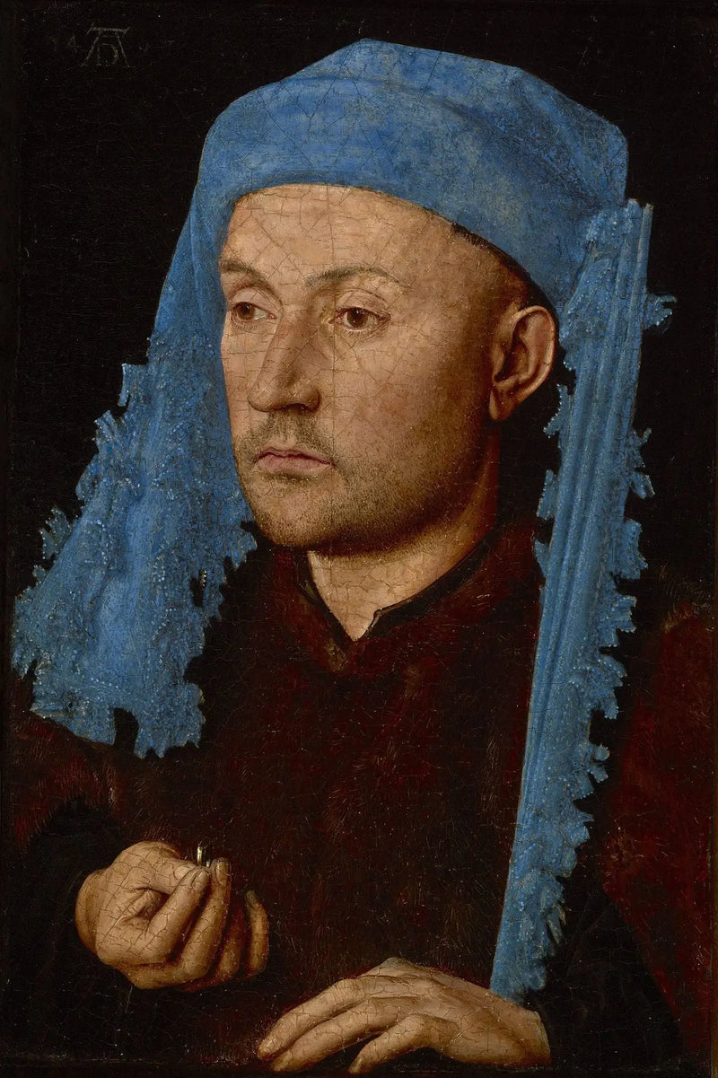 Mężczyzna z niebieskim kapturkiem - Jan van Eyck