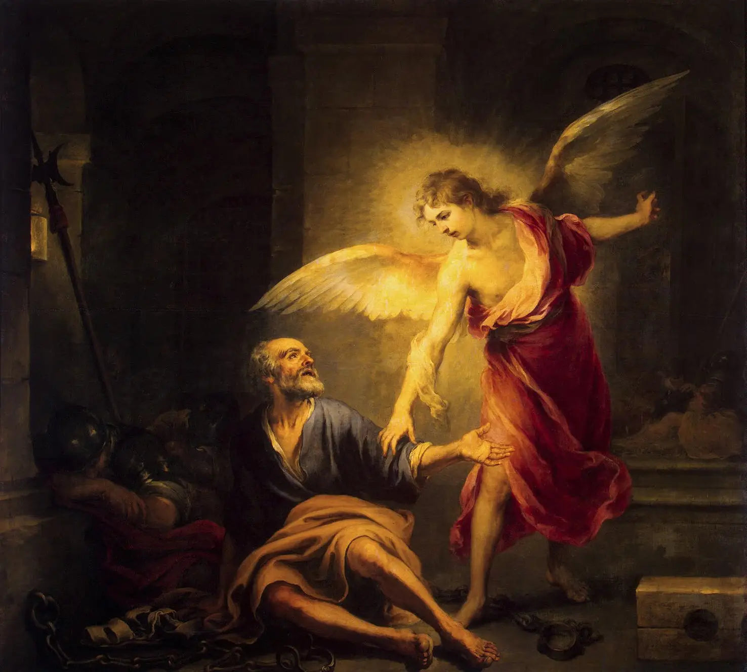 Libération de Saint-Pierre - Bartolomé Esteban Murillo image 1 copie de tableau peinte à la main
