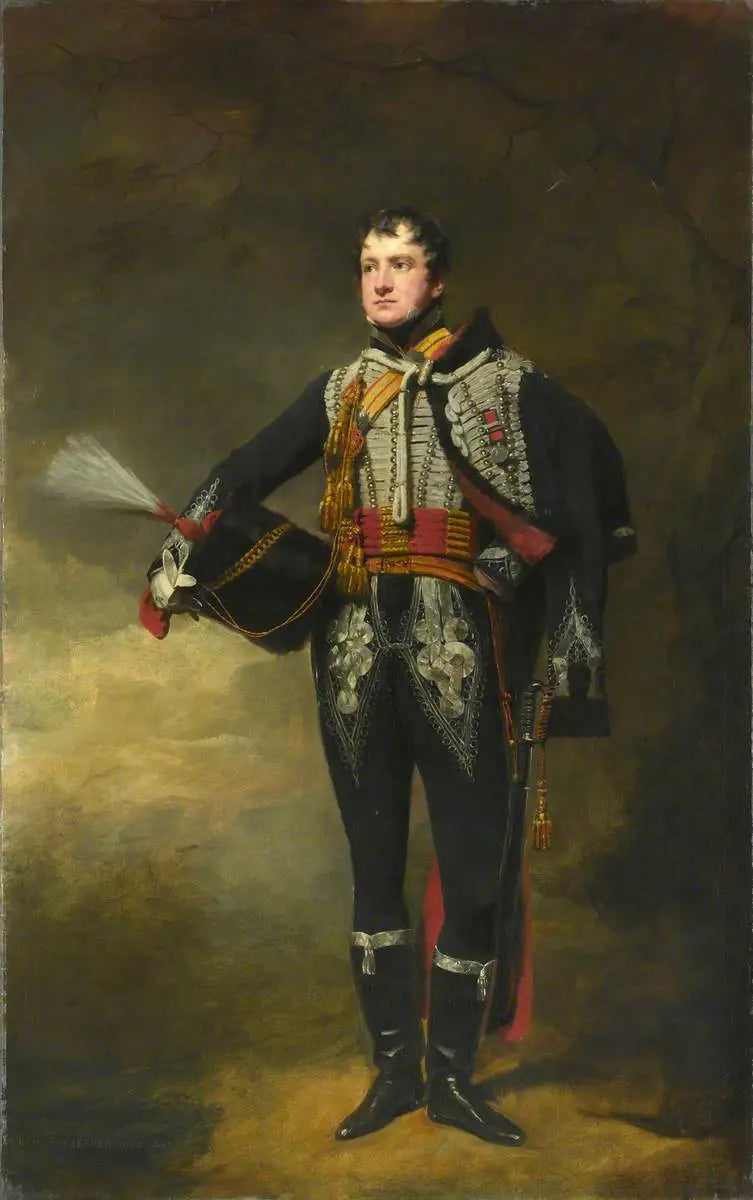 Podporucznik John James Douglas (później kapitan Sir John James Scott-Douglas, baronet) (1792–1836), 15. regiment dragonów (lekki) (huzarów), około 1819 - Henry Raeburn