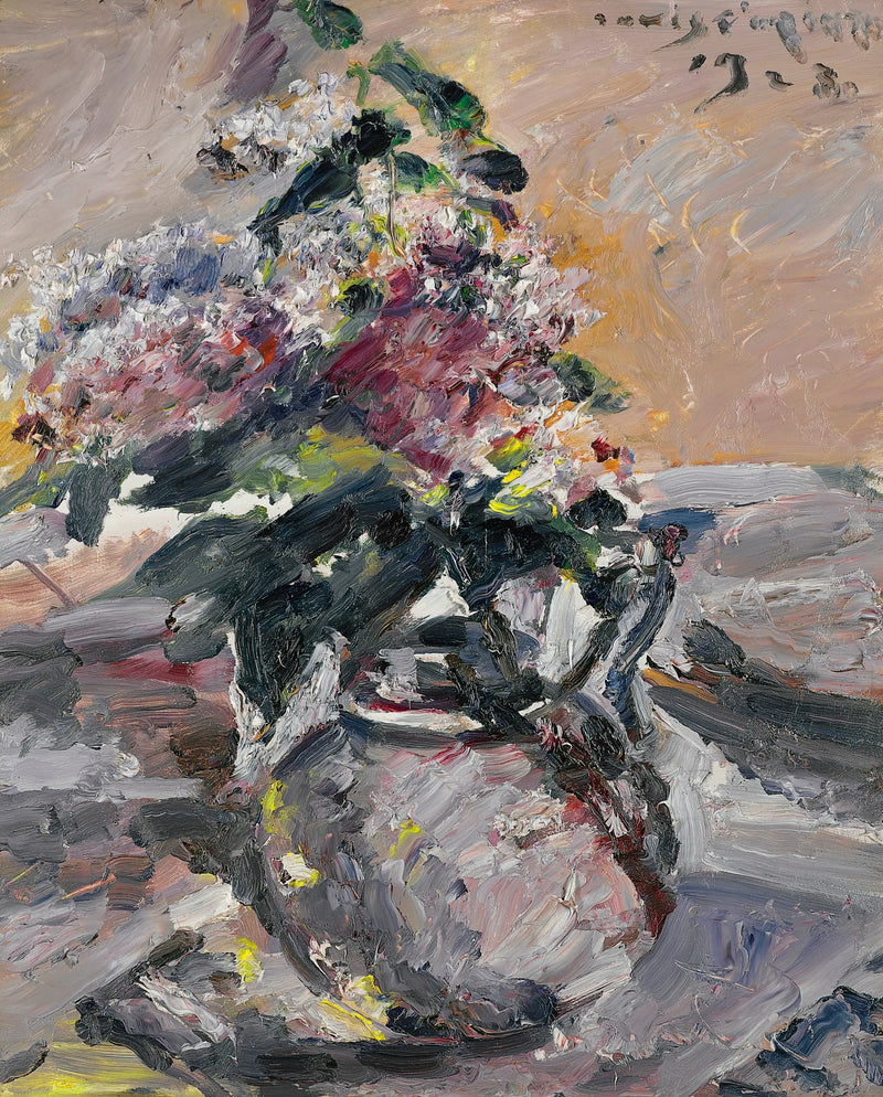 Lilas dans un bol en verre - Lovis Corinth