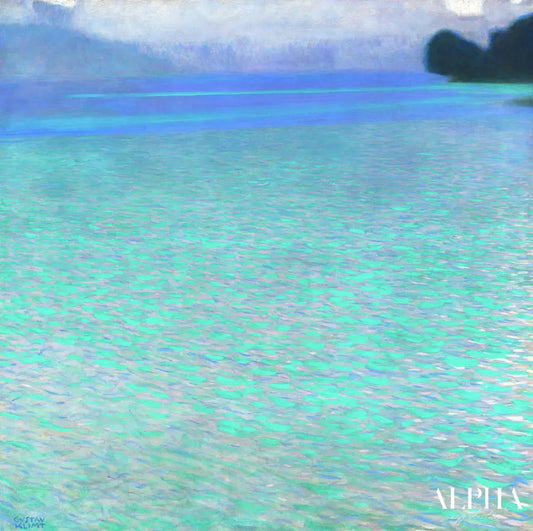 L'île sur le lac Attersee - Gustav Klimt - Reproductions de tableaux et peintures haut de gamme