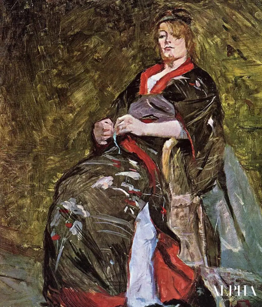 Lily Grenier dans un kimono - Toulouse Lautrec - Reproductions de tableaux et peintures haut de gamme