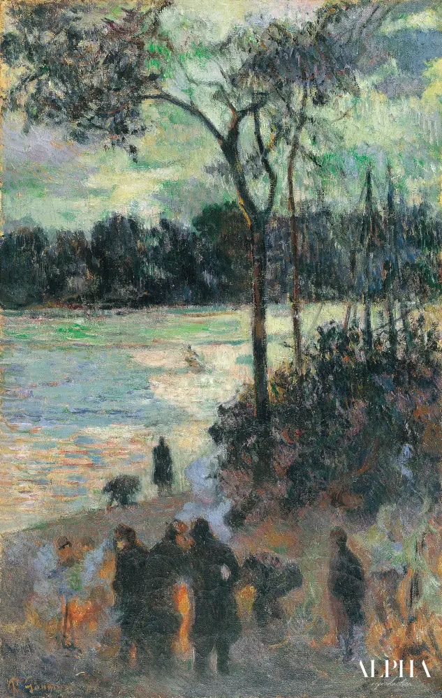 L'incendie au bord de la rivière - Paul Gauguin - Reproductions de tableaux et peintures haut de gamme