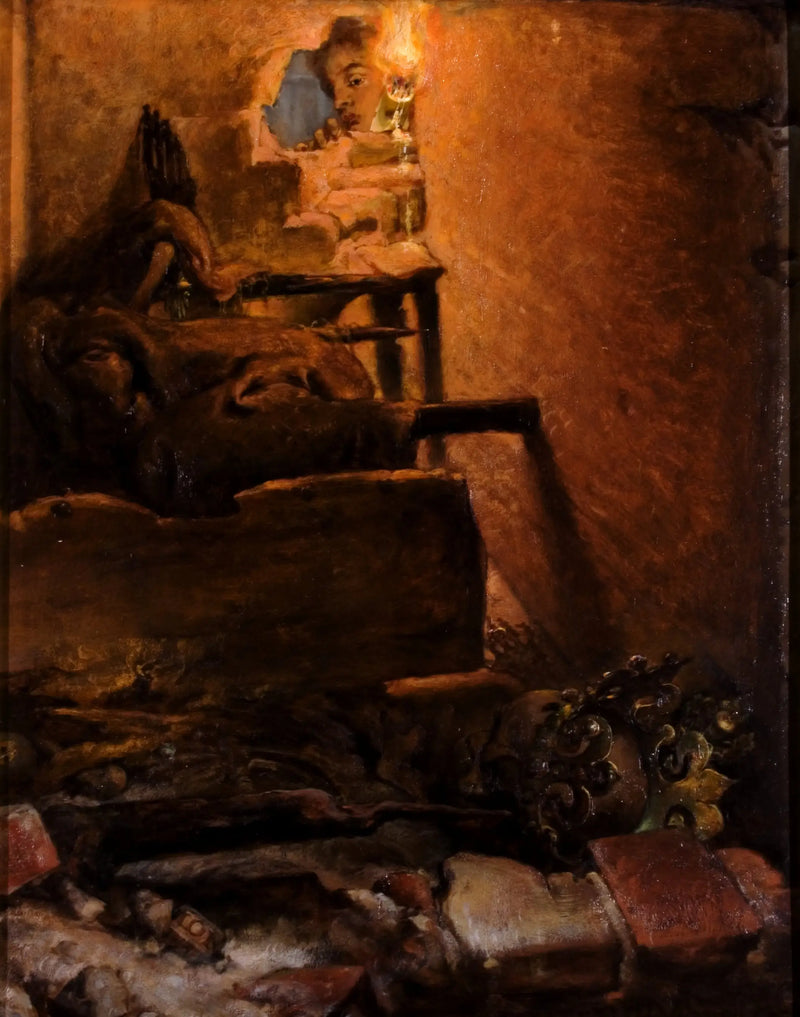 Wnętrze grobowca króla Kazimierza Wielkiego - Jan Matejko