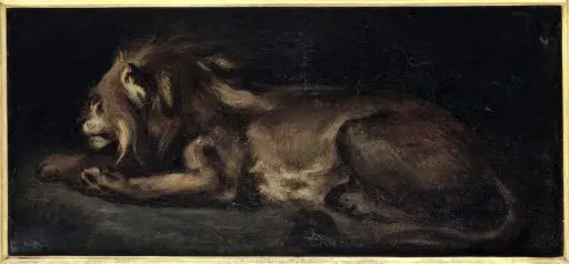 Leżący lew - Eugène Delacroix