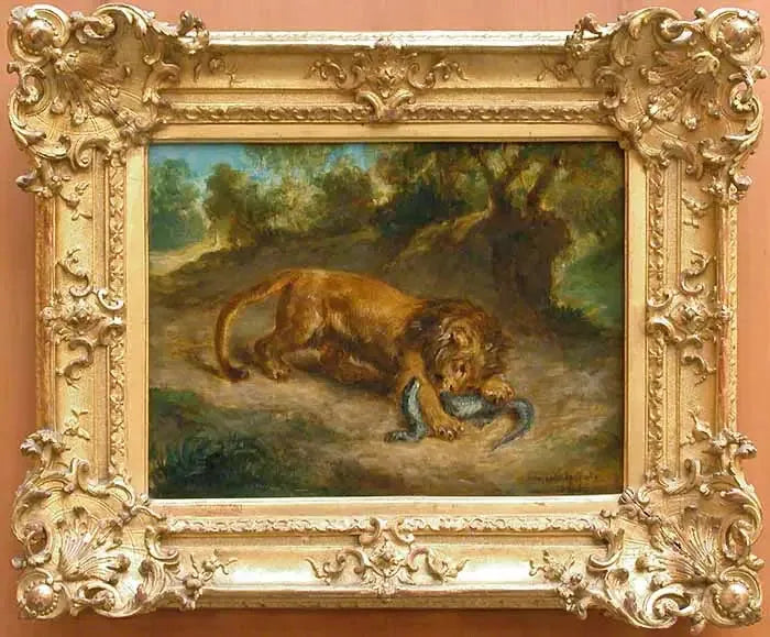Lew i Kajman - Eugène Delacroix