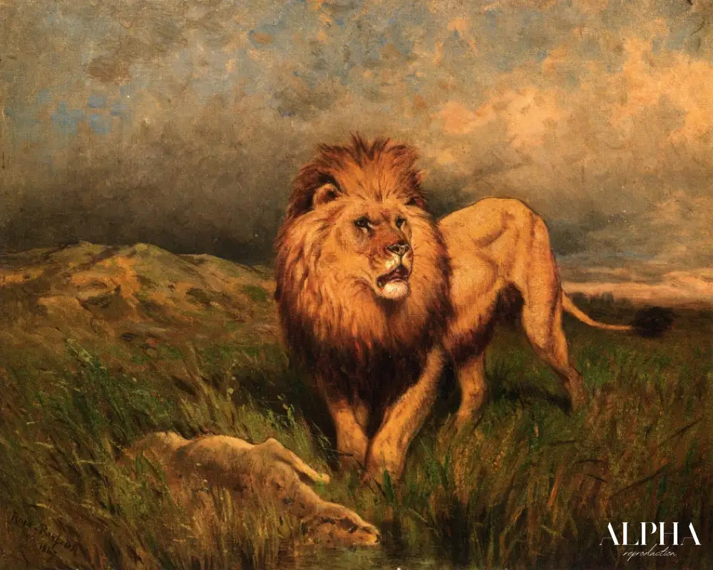 Lion and Prey (also known as The Kill) - Rosa Bonheur - Reproductions de tableaux et peintures haut de gamme