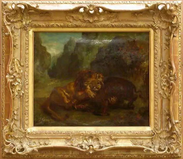 Lew i Dzik - Eugène Delacroix