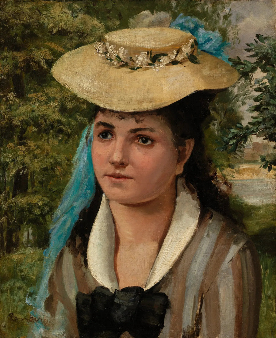 Liza w słomkowym kapeluszu (Młoda dziewczyna w słomkowym kapeluszu) - Pierre-Auguste Renoir