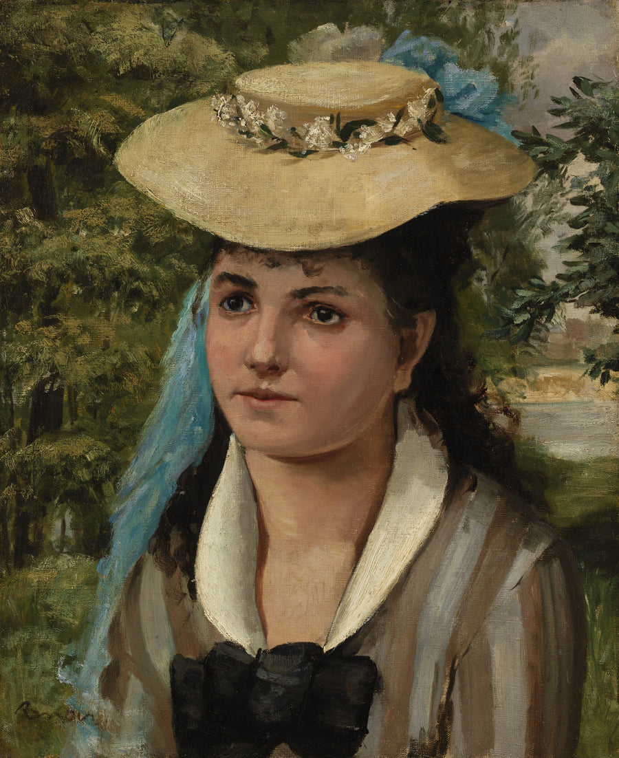 Liza w słomkowym kapeluszu (Młoda dziewczyna w słomkowym kapeluszu) - Pierre-Auguste Renoir