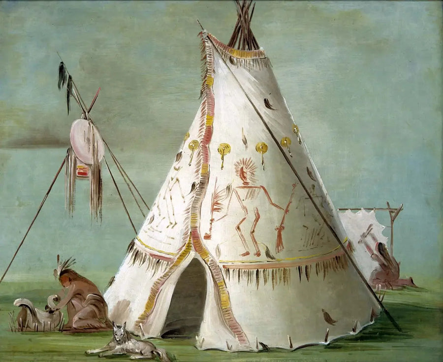 loge kruków z dwudziestu pięciu skór bawoła - George Catlin