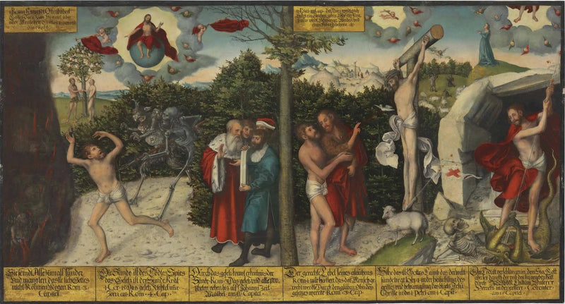 Prawo i łaska - Lucas Cranach Starszy