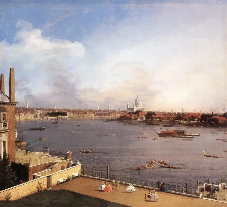 Londyn: Tamiza i City Londynu z Richmond House - Canaletto