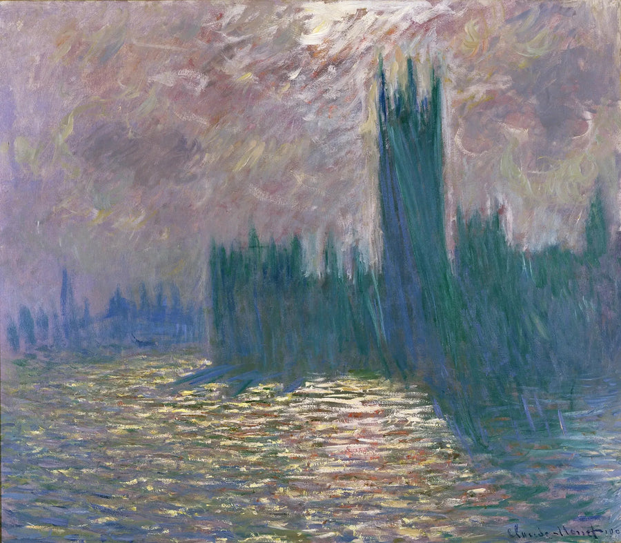 Londyn, Parlament, Odbicia na Tamizie - Claude Monet
