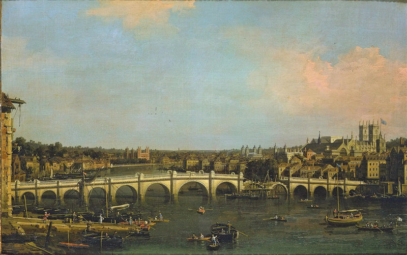 Londyn: most Westminsterski w remoncie od północy - Canaletto