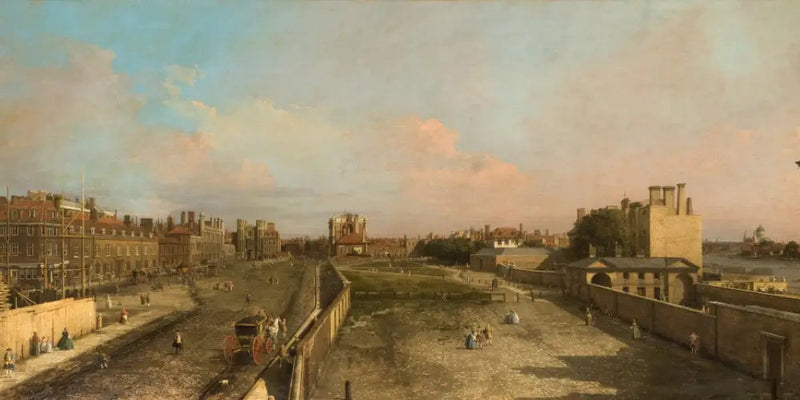 Londyn: Whitehall i Privy Garden, widok na północ - Canaletto