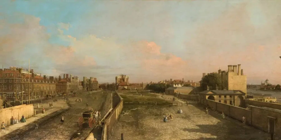 Londyn: Whitehall i Privy Garden, widok na północ - Canaletto