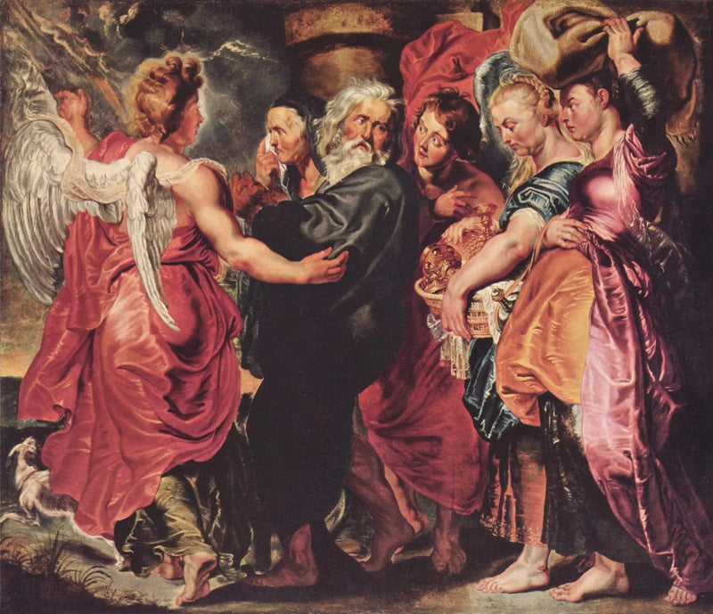 Partia i jej rodzina uciekająca z Sodomy - Peter Paul Rubens