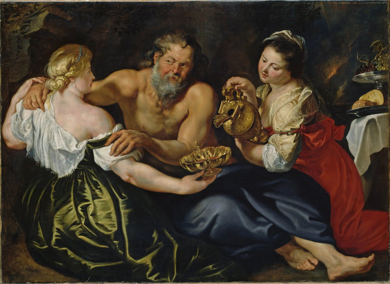 Partie i jej córki w skalistej jaskini - Peter Paul Rubens
