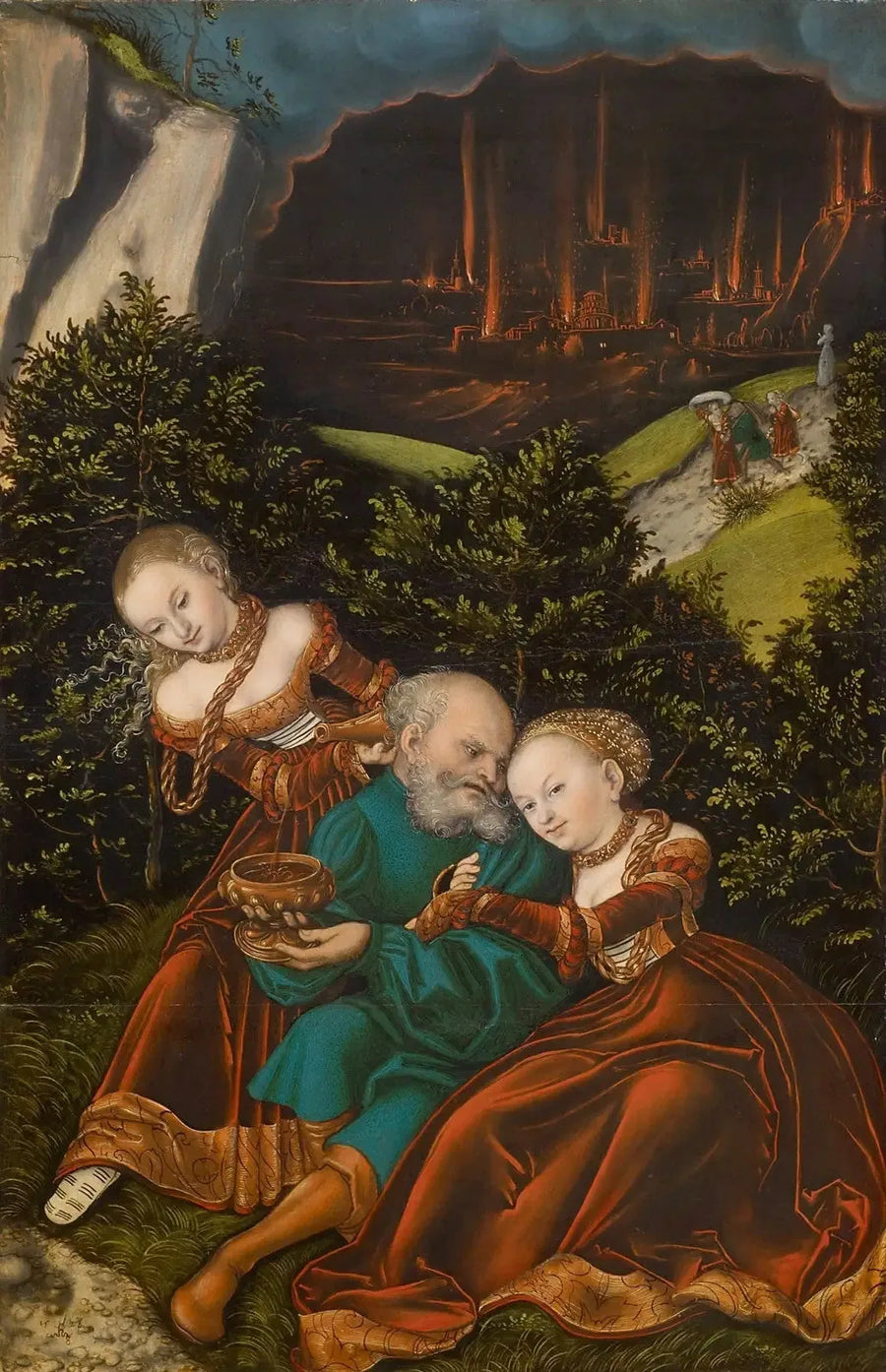 Lot i jego córki - Lucas Cranach Starszy