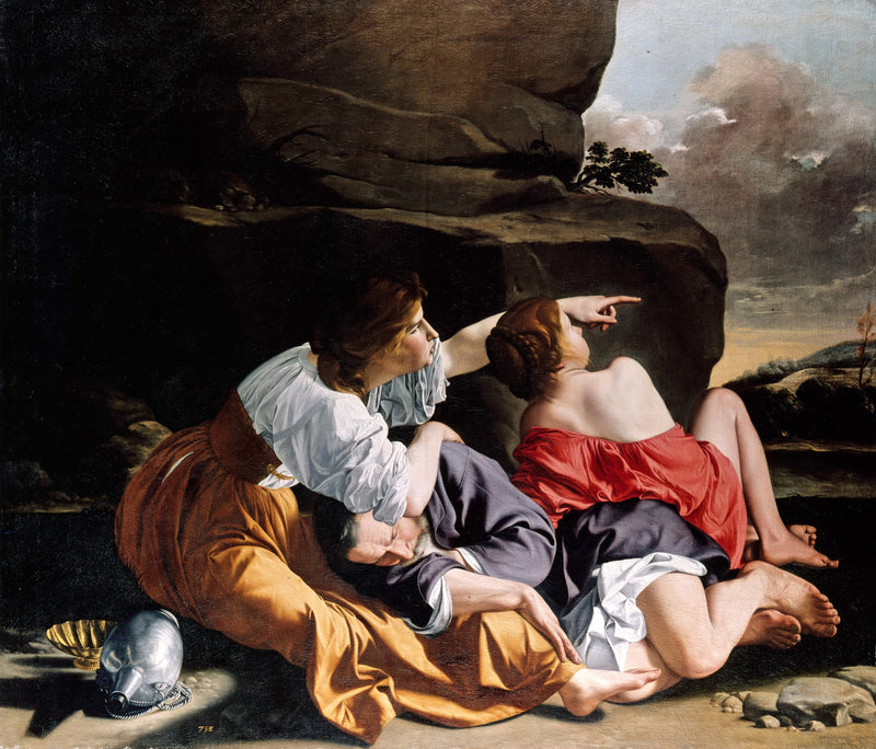 Loth i jego córki. - Orazio Gentileschi