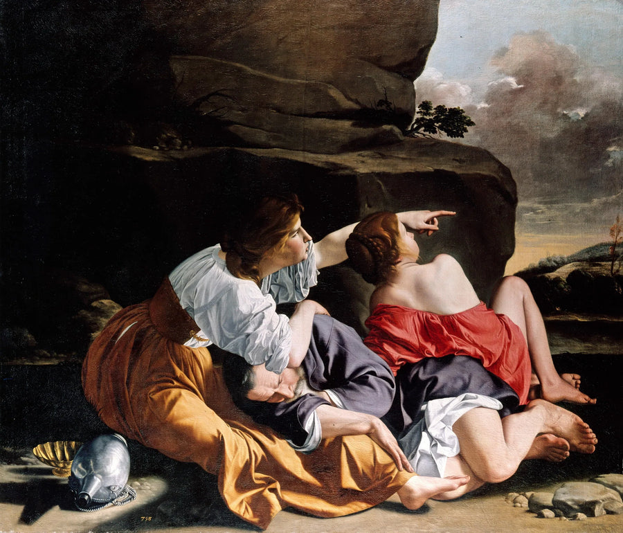 Loth i jego córki. - Orazio Gentileschi