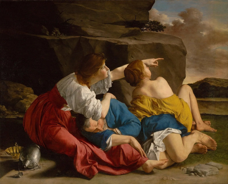 Loth i jego córki - Orazio Gentileschi