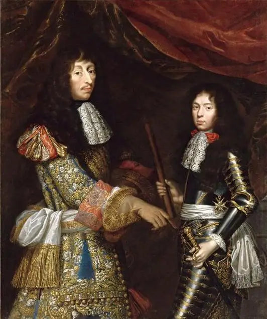 Louis II de Bourbon Condé i jego syn Henri-Jules, książę d'Enghien - Pierre Mignard