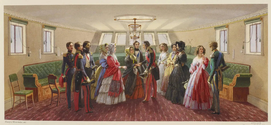 Louis-Philippe pożegnał się z królową Wiktorią na pokładzie królewskiego jachtu - Franz Xaver Winterhalter