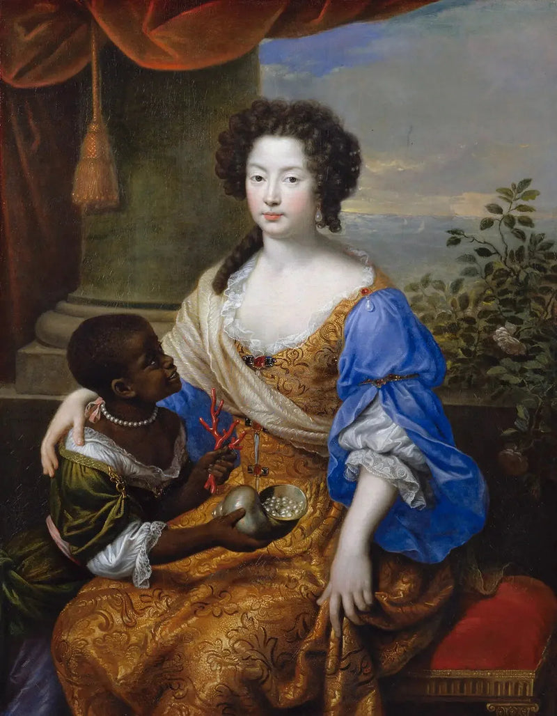 Louise de Kéroualle, księżna Portsmouth z nieznaną damą towarzyszącą - Pierre Mignard