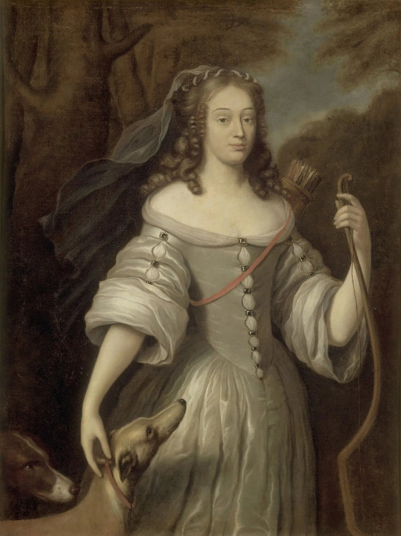 Louise-Françoise de la Baume-Le-Blanc (1644-1710), przedstawiona w towarzystwie Diany - Claude Lefèbvre