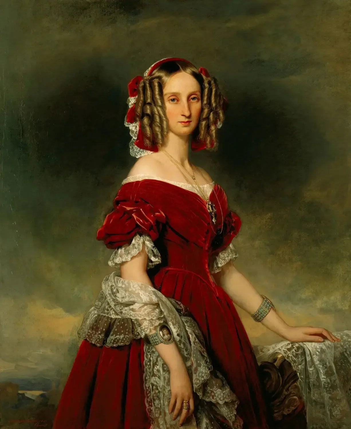 Louise, reine des Belges (1812-1850) - Franz Xaver Winterhalter image 1 reproduction de peinture à l’huile