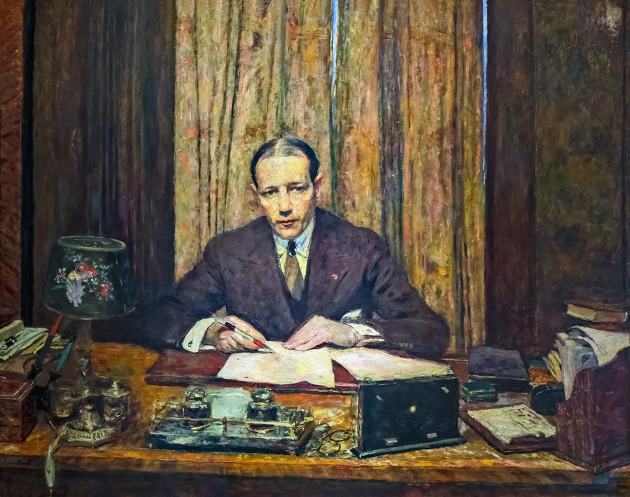 Lucien Rosengart przy swoim stanowisku pracy - Édouard Vuillard