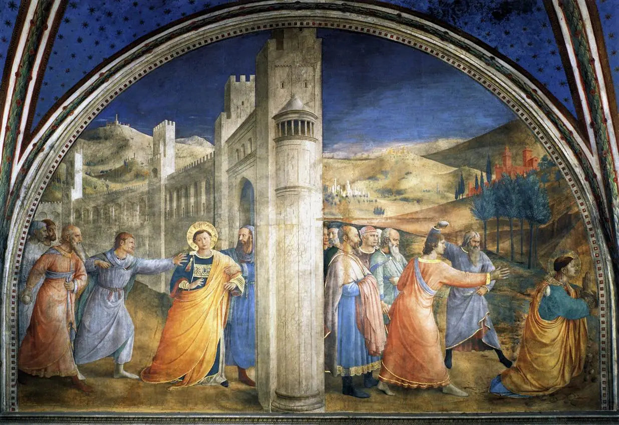Lunette du mur est de la chapelle Nicoline - Fra Angelico - Alpha Reproduction