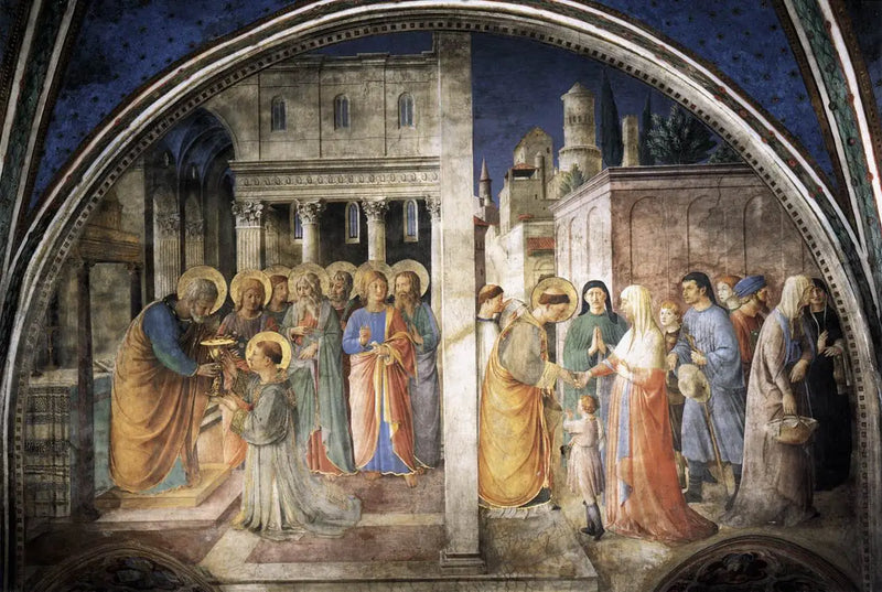 Okulary ściany zachodniej kaplicy Nicoline - Fra Angelico