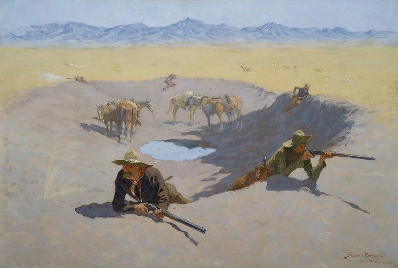 Walka o punkt wodny - Frederic Remington