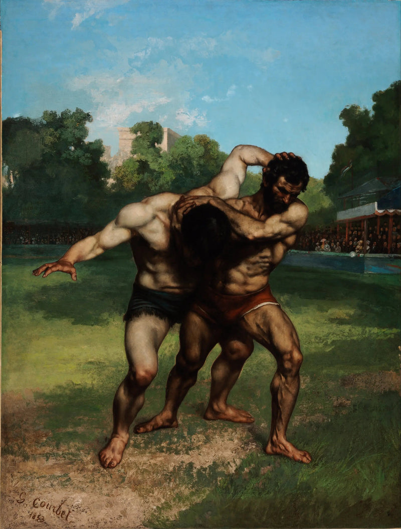Zapaśnicy - Gustave Courbet