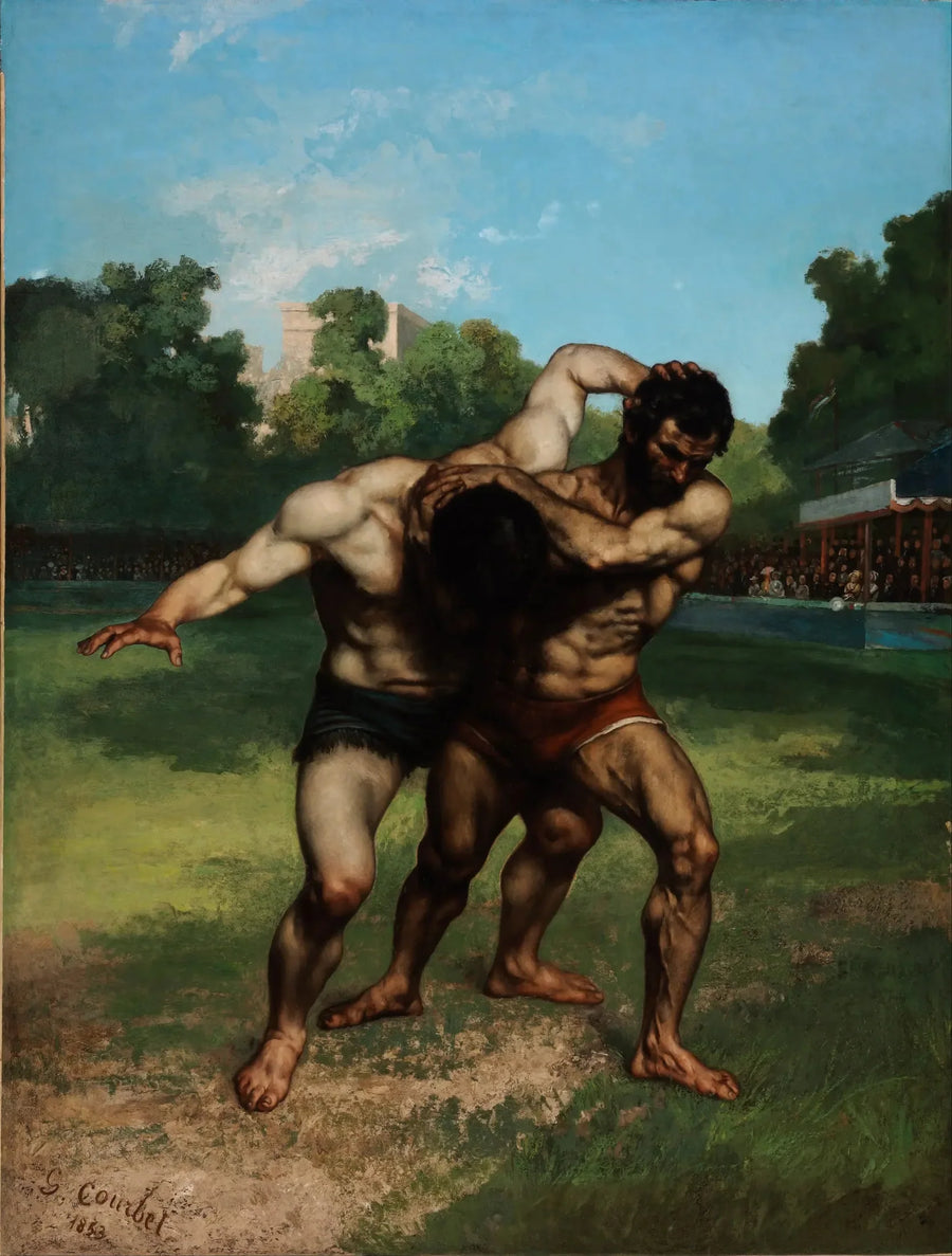 Zapaśnicy - Gustave Courbet