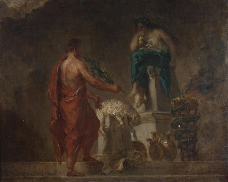 Lycurgus konsultuje Pytę - Eugène Delacroix