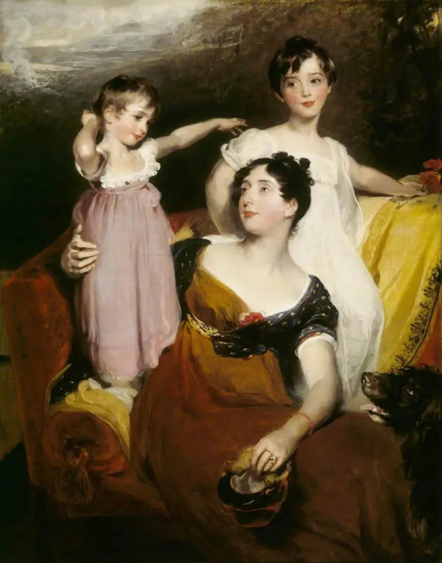 Lydia Elizabeth Hoare, Lady Acland (1786-1856) z jej dwoma synami Thomasem, późniejszym 11. baronem (1809-1898), i Arthurem (1811-1857) - Thomas Lawrence