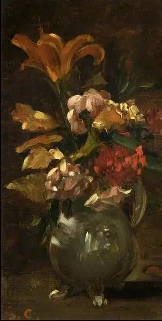 Lys i goździk - Gustave Courbet