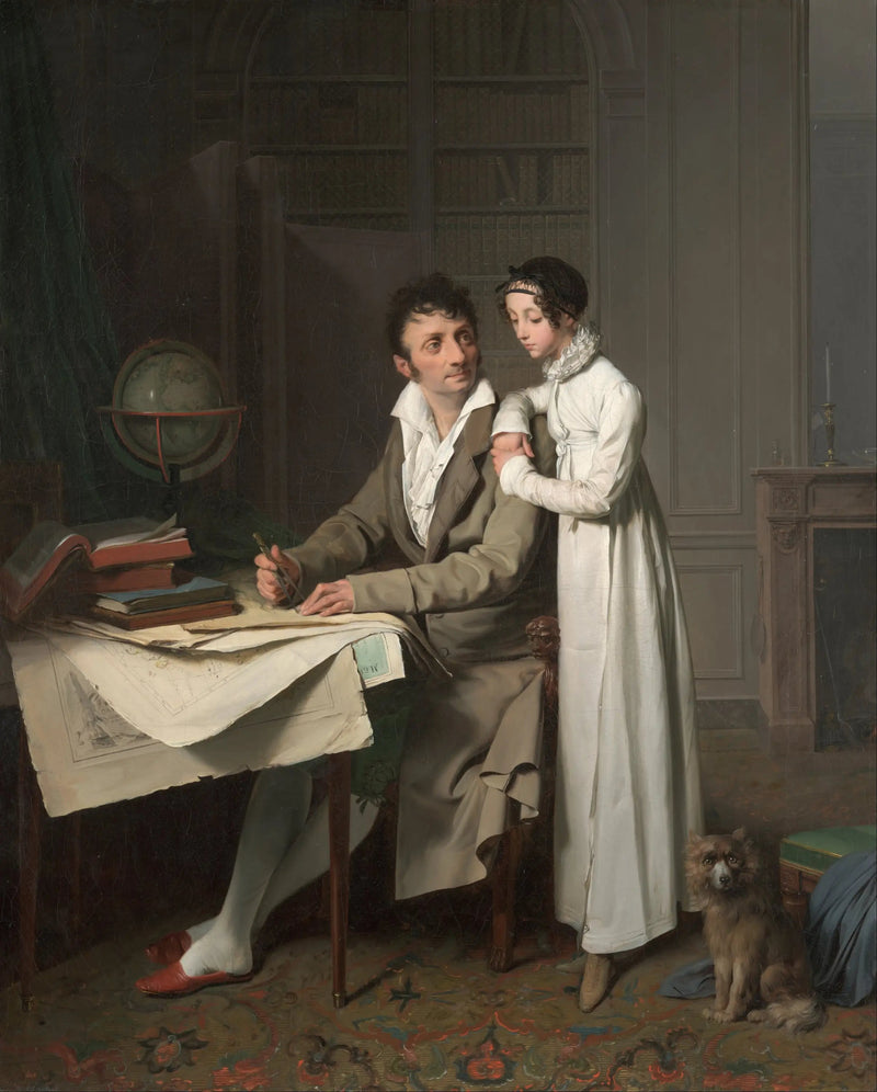 M. G*** udzielający lekcji geografii swojej córce - Louis-Léopold Boilly