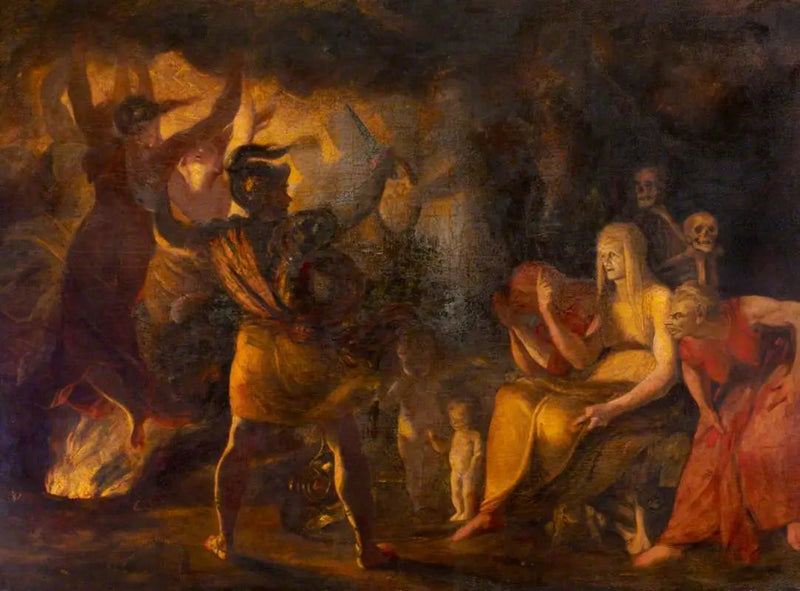 Makbet i czarownice (fragment „Makbeta” Williama Shakespeare'a) (niedokończone) - Joshua Reynolds