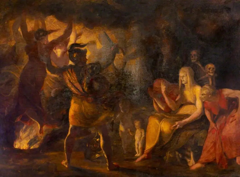Makbet i czarownice (fragment „Makbeta” Williama Shakespeare'a) (niedokończone) - Joshua Reynolds