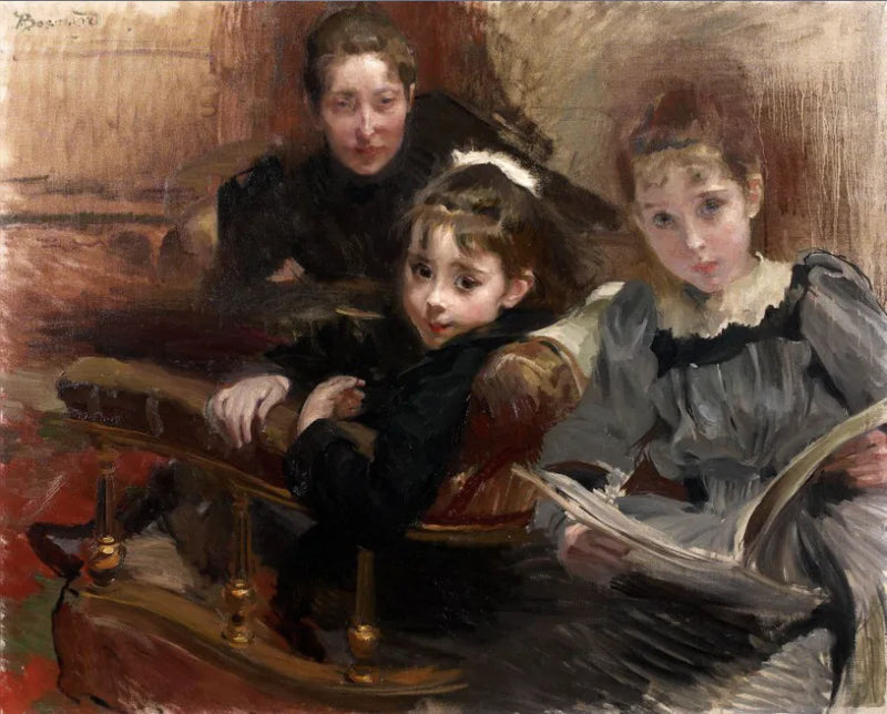 Madame Alfred Lenoir et ses deux filles - Albert Besnard